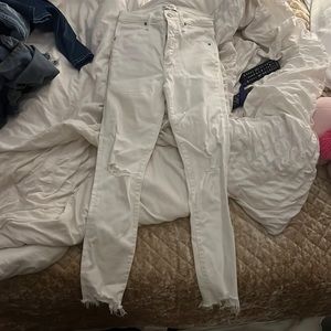 never worn abercrombie and fitch white jeans